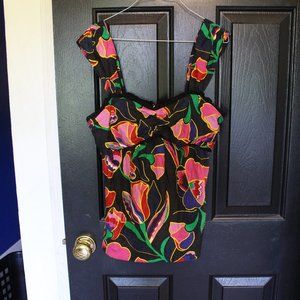 MARC JACOBS SILK MULTI-COLOR TOP SIZE 8